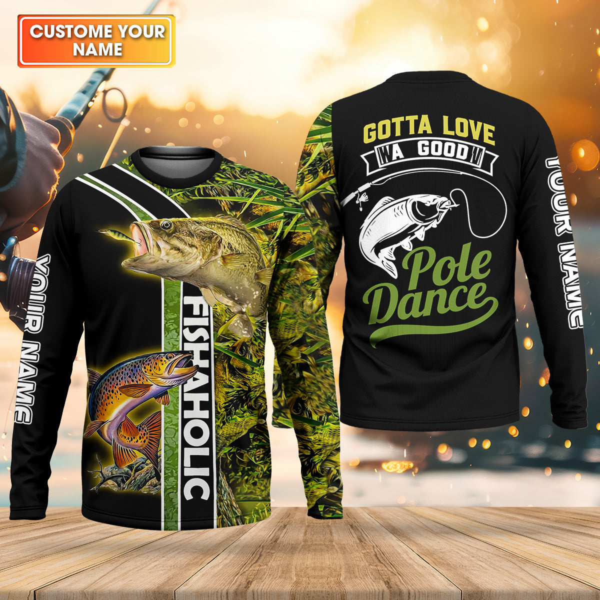 Gotta Love A Good Pole Dance Fishaholic Fishing UPF Shirts, Funny Fishing Shirt, Fishing Gift for Men