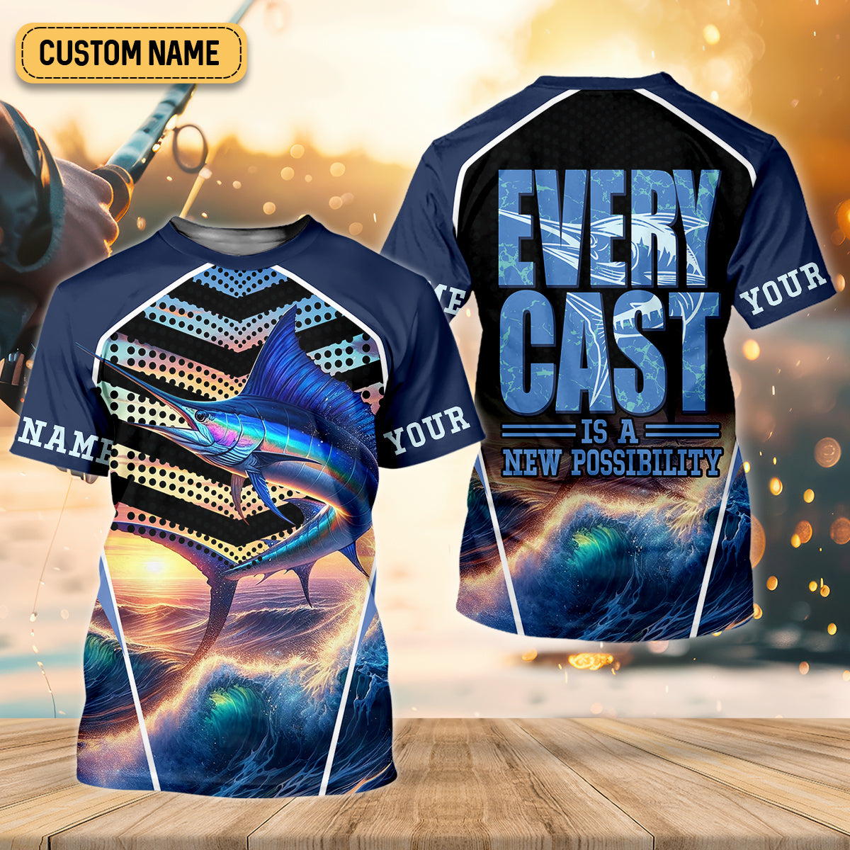 Every Cast Is A New Possibility Mens Fishing Shirts Long Sleeve, SPF Shirt For Men, Fishing Shirts For Men