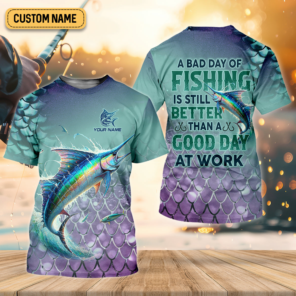 A Bad Day Of Fishing Is Still Better Than A Good Day At Work SPF Shirt, Funny Fishing Shirt, Fishing Shirts For Men