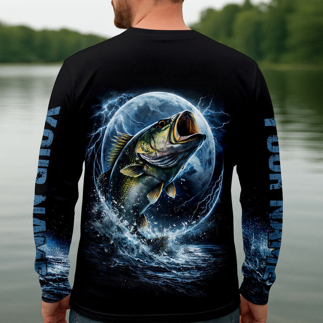 Night Bass Fishing UPF Shirts, Performance Fishing Shirts, Fishing Shirts For Men, Gift For Fisherman