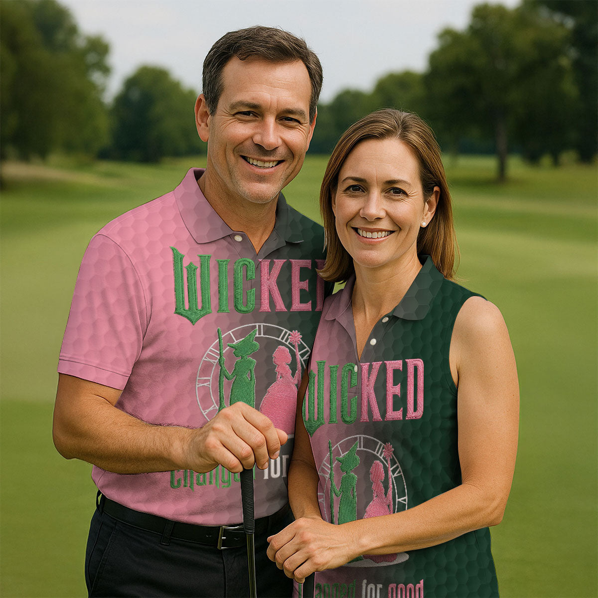 Wicked Changed For Good Embroidered Golf Shirt, Men's Golf Shirt, Hawaiian Golf Shirt
