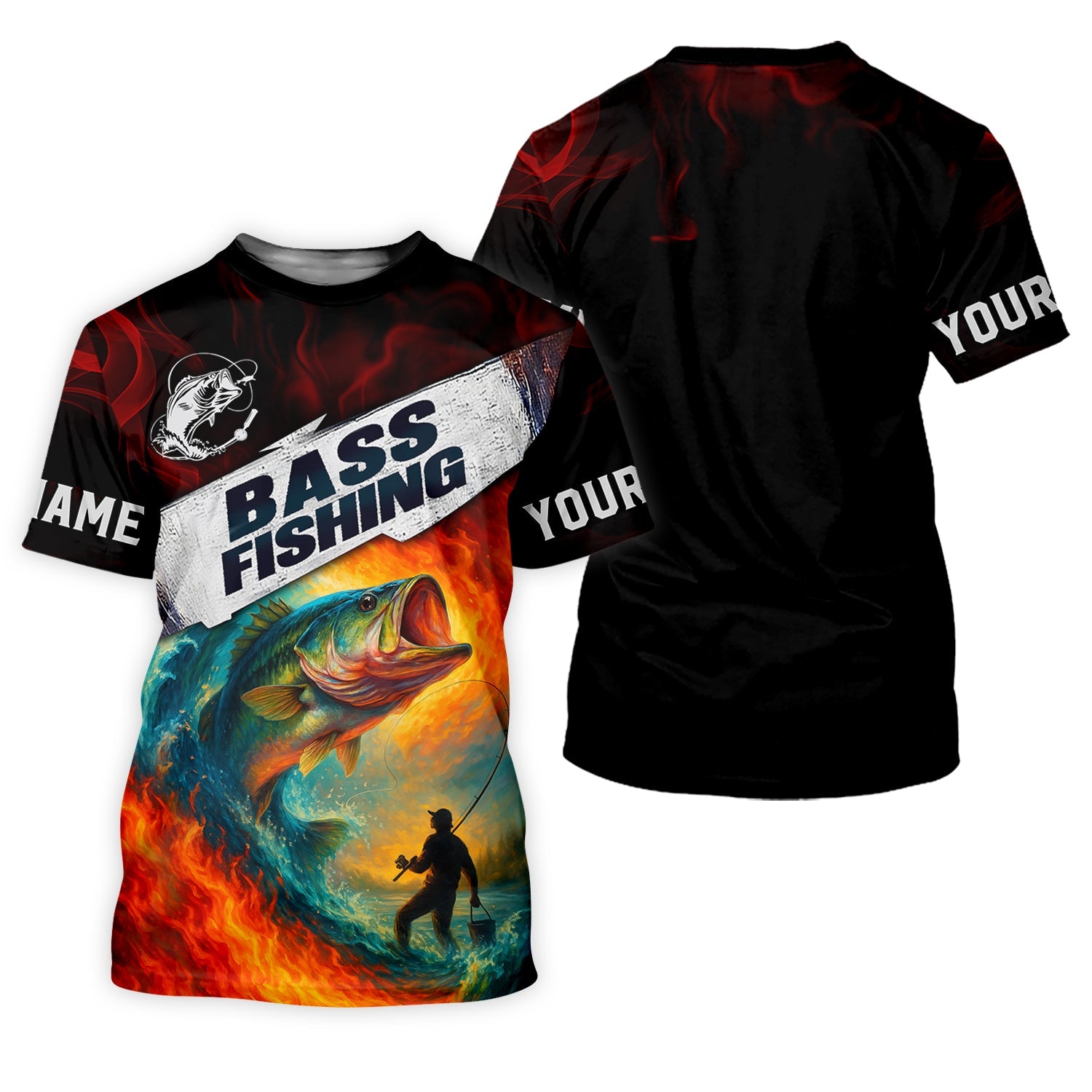 Fire Fishing Hooded UPF Shirt, Fishing Jersey, Long Sleeve Fishing Shirts, Gift For Fisherman