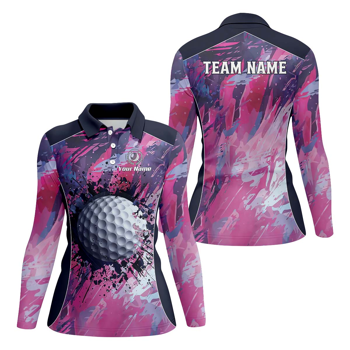 Colorful Golf Ball Custom Women Golf Polo ShirtGolfing Apparel, Women Golf Gifts