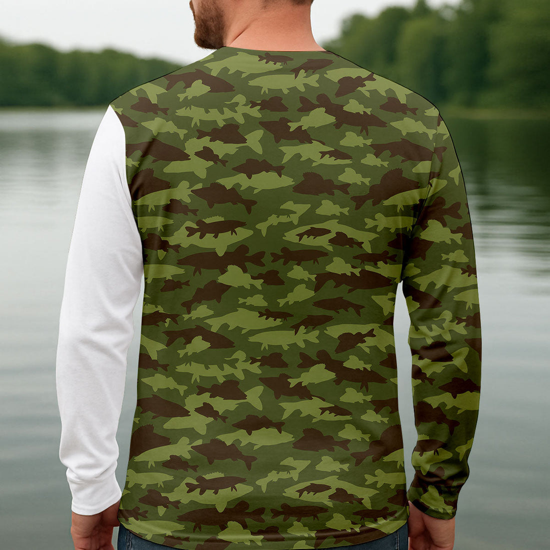 MILF Man I Love Fish Green Camo Funny Fishing Shirt, Fishing UPF Shirts, Fishing Shirts For Men