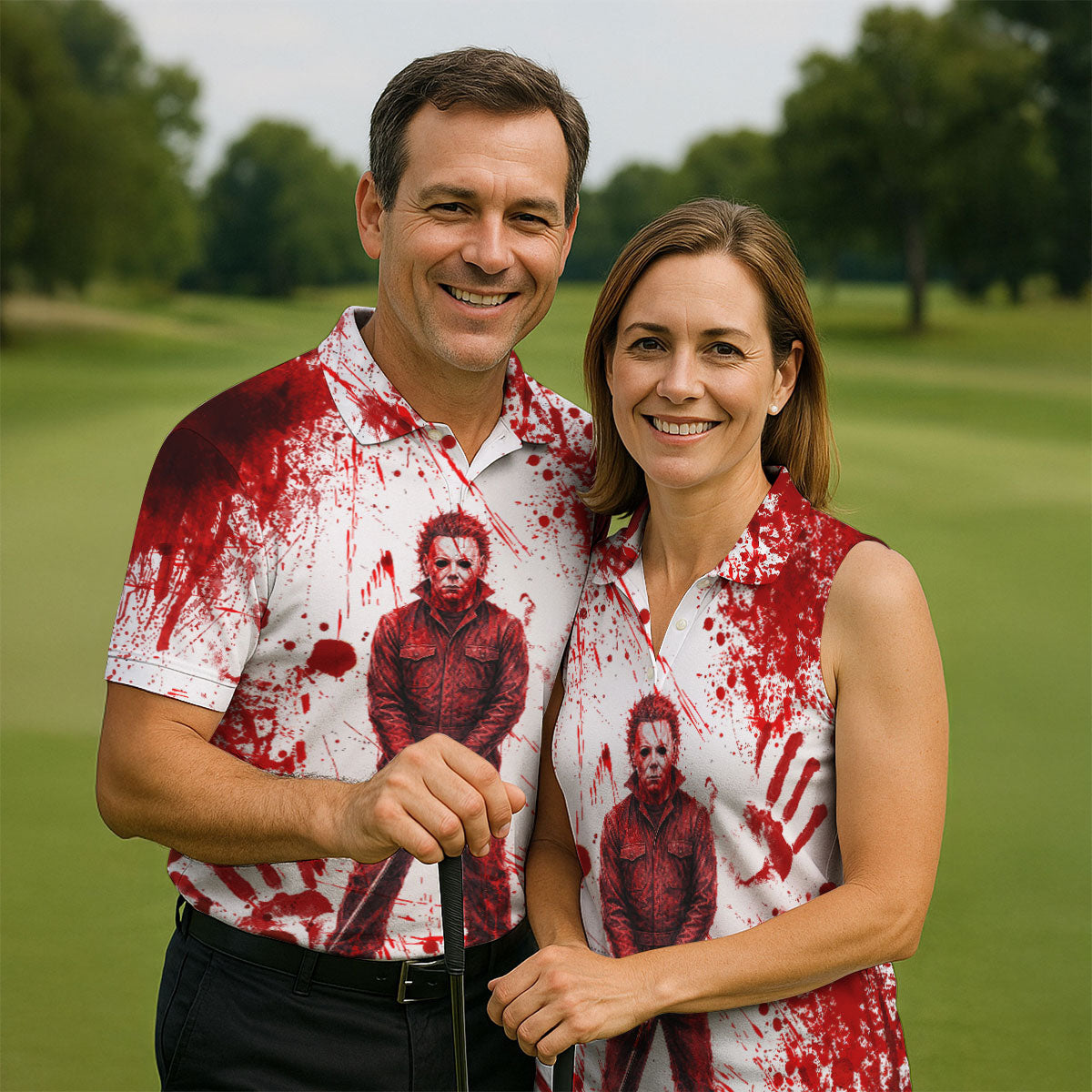 You Can't Kill The Bogeyman Halloween Polo Shirt, Mens Golf Polo, Golf Shirts For Men