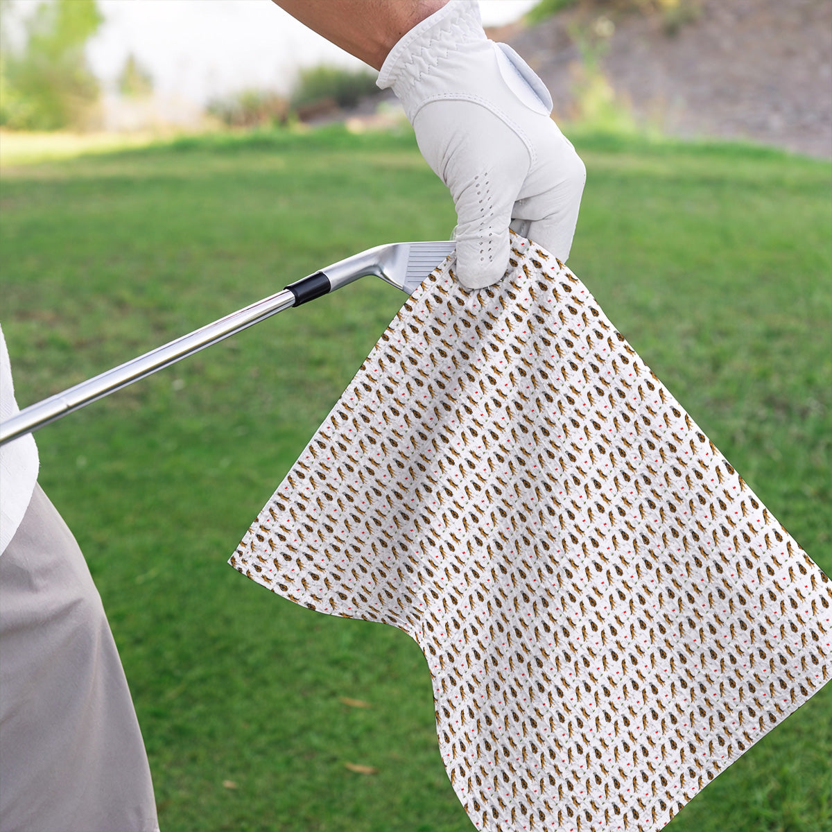 German Shepherd Pattern Golf Towels, Funny Dog Golf Towel, Golf Gift For Golfer