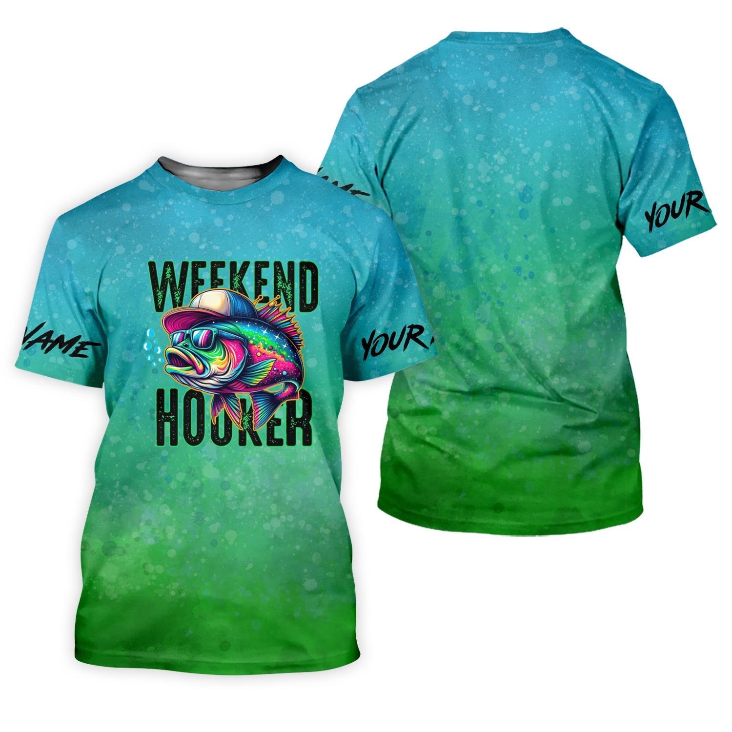 Weekend Hooker Green Fishing Shirt, SPF Shirt For Men, Long Sleeve Sun Shirt, Gift For Fisherman