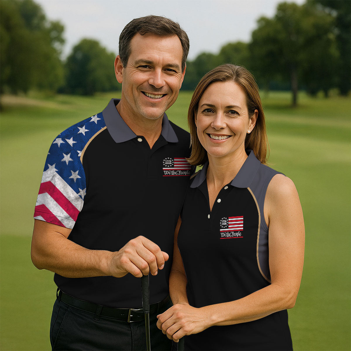 1776-2026 We The People 4th Of July Golf Shirt, Patriotic Golf Shirt, 250 Years Of America Women's Golf Tops