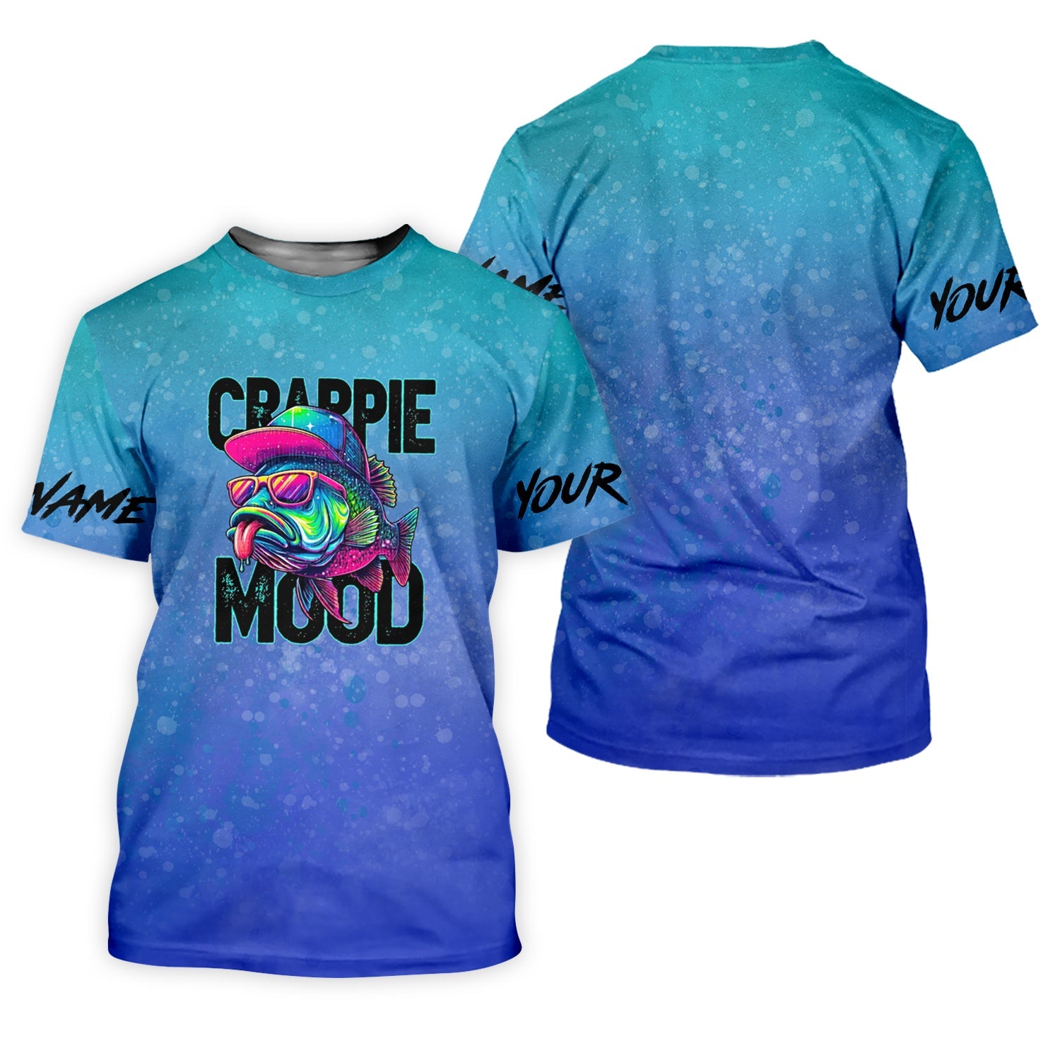 Crappie Mood Blue Neon Fishing UPF Shirts, Fishing Jersey, Funny Fishing Shirt, Gift For Fisherman