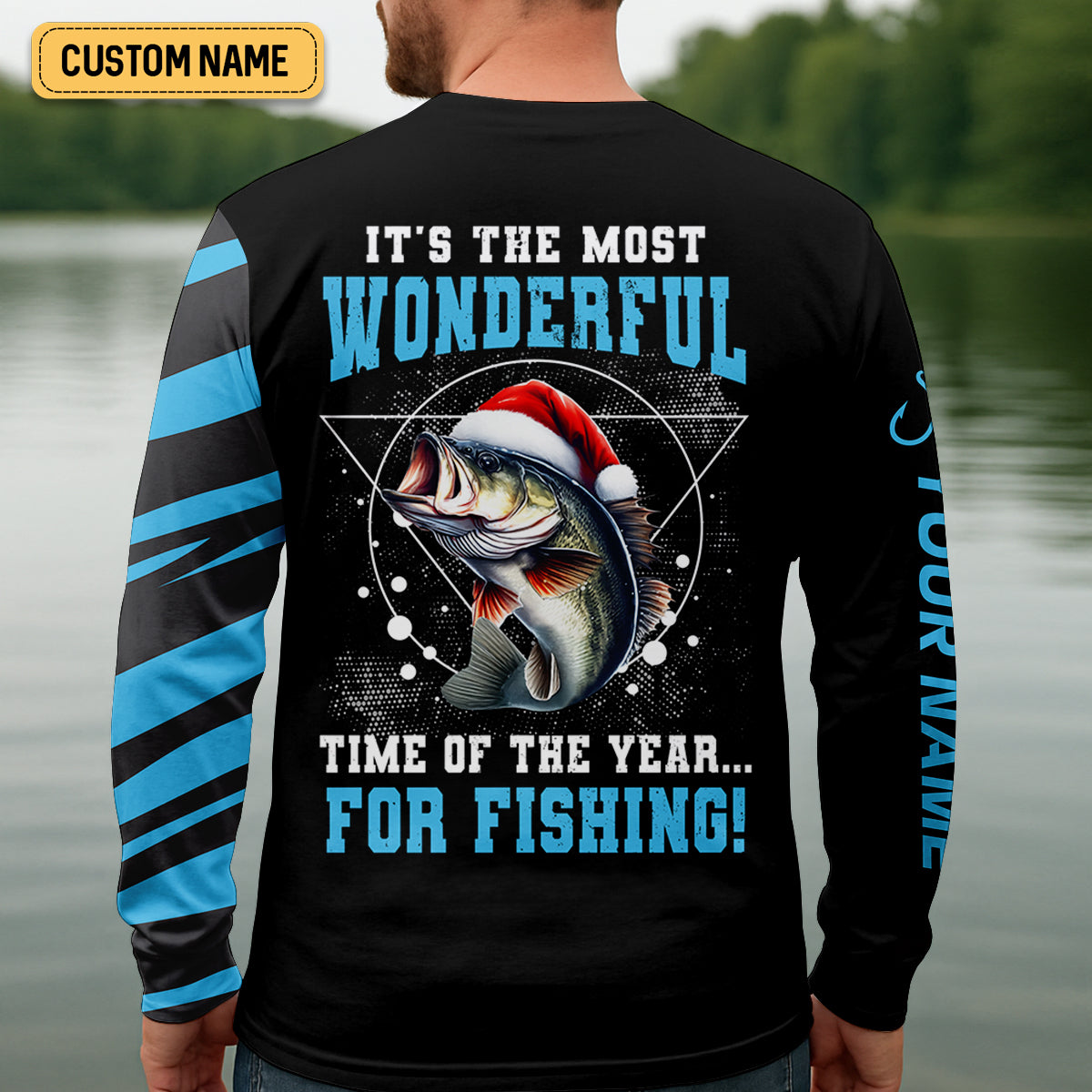 It's The Most Wonderful Time Of The Year For Fishing SPF Shirt For Men, Christmas Fishing Gift Ideas