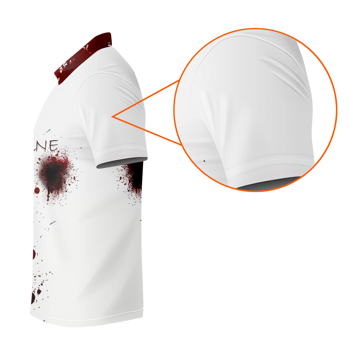 I'm Fine Bloody Splatter Horror Halloween Golf Polo Shirt, Mens Golf Shirts, Printed Golf Shirts