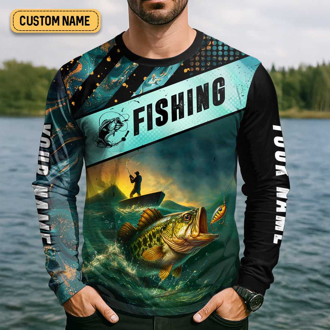 I Like Big Bass And I Cannot Lie Shirt, Funny Fishing T-shirt, SPF Shirt For Men, Gift For Fisherman