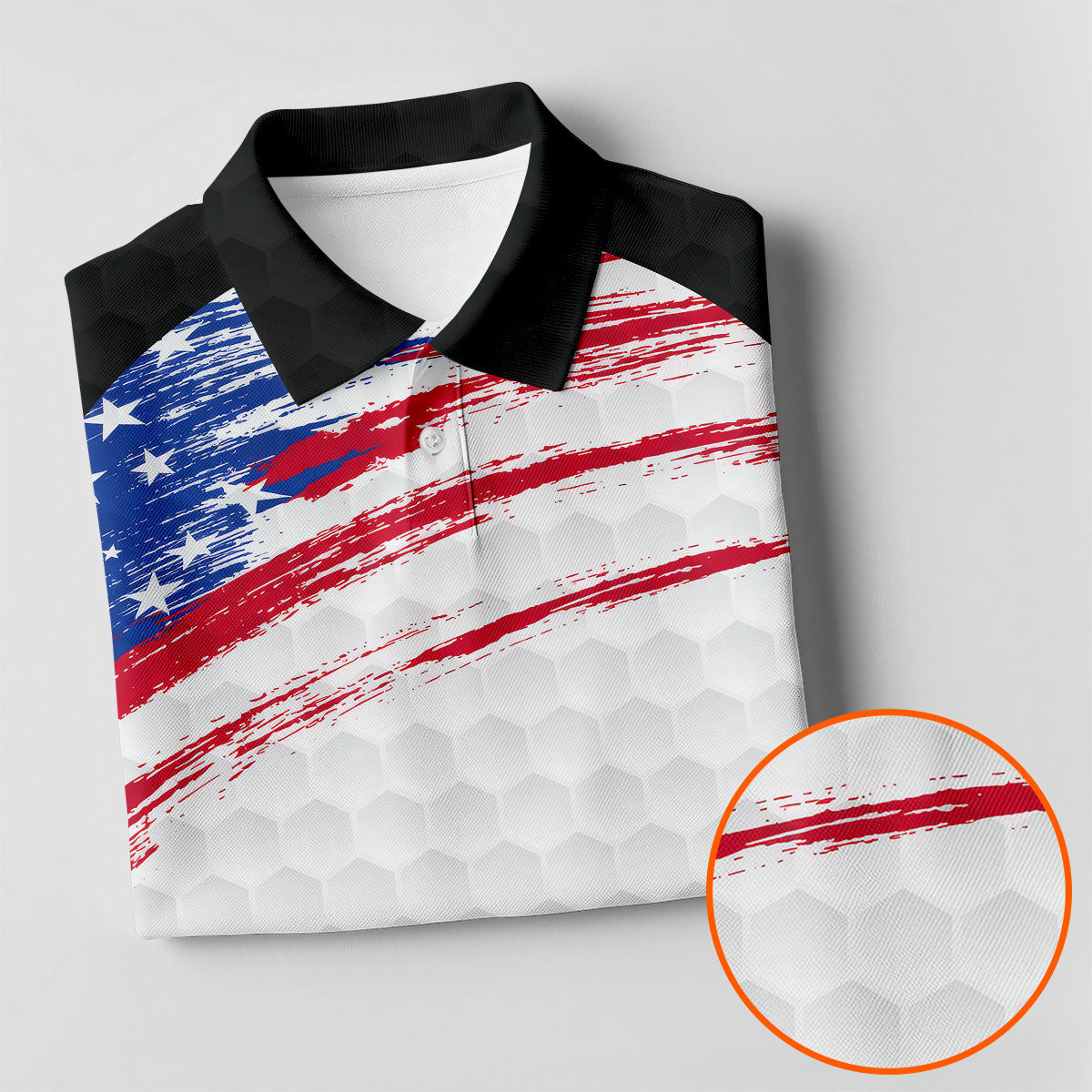 We The People 1776-2926 American Flag Brush Black Golf Shirt, 250 Years Patriotic 4th Of July Golf Shirt For Women