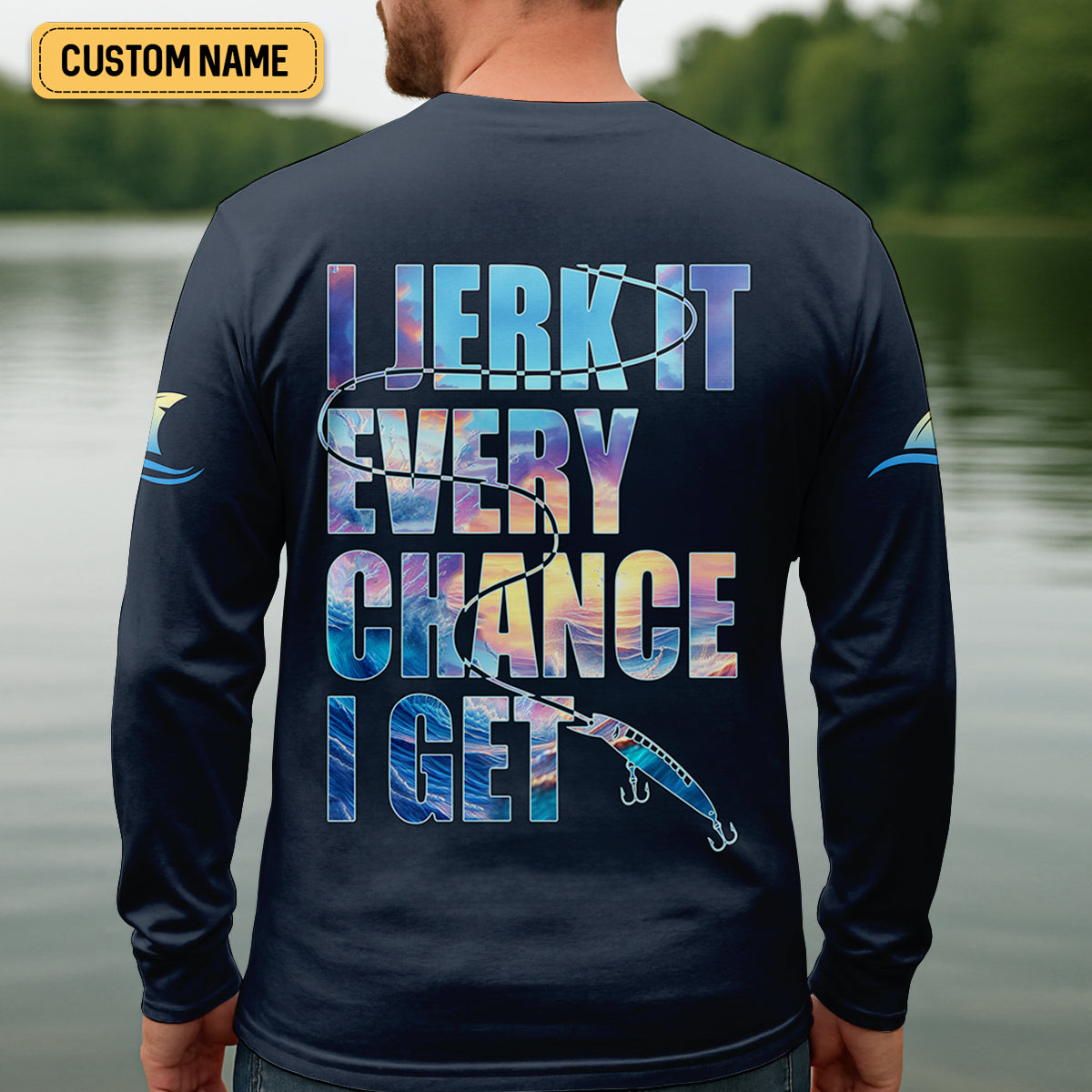 I Jerk It Every Chance I Get Shark Fishing SPF Shirt For Men, Funny Fishing Shirt, Fishing Gifts For Men
