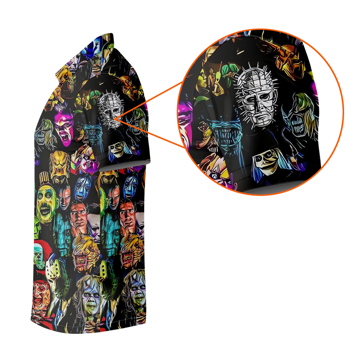 Halloween Horror Character Hawaiian Golf Shirt, Women’s Golf Polo, Golf Shirts For Women