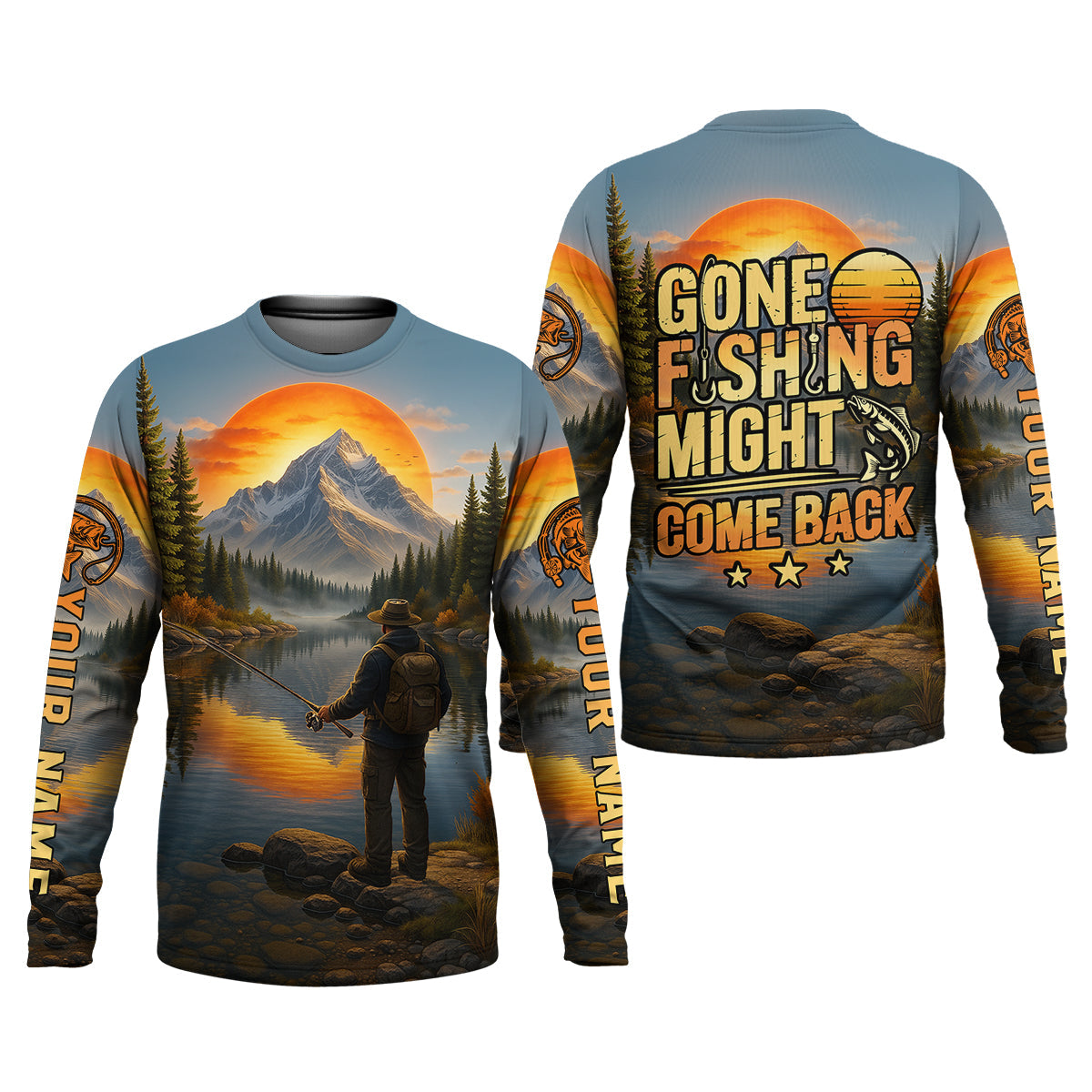 Gone Fishing Might Come Back SPF Shirts, Custom Fishing Shirts, Fishing Shirts For Men, Funny Fisherman Gift