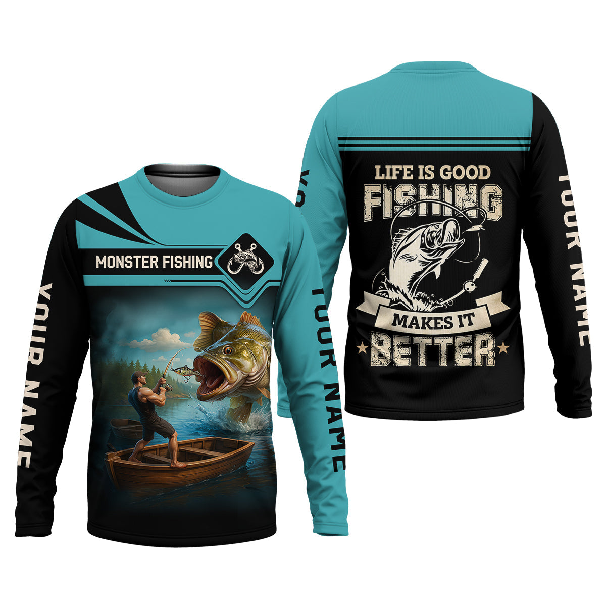 Monster Fishing Shirt, Life Is Good Fishing Makes It Better SPF Shirts, Fishing Shirts For Men, Fisherman Gift