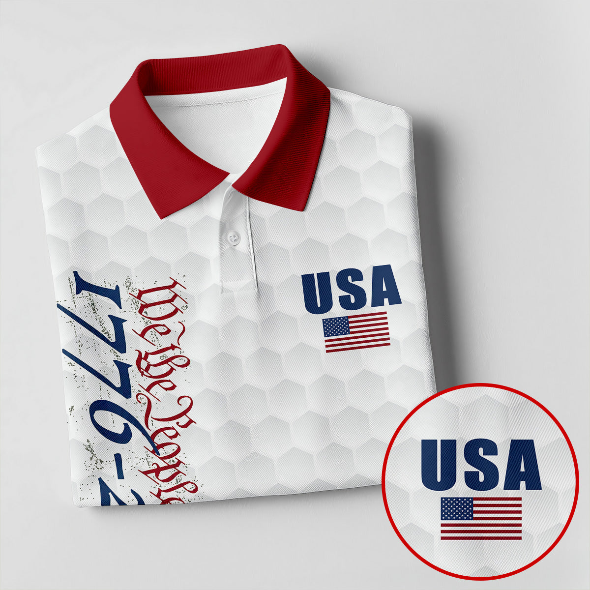 Descendant Of A Patriot We The People Golf Shirt For Women, Patriotic 4th Of July Golf Shirt