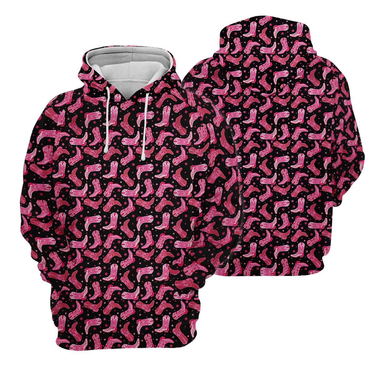 Pink Cowboy Boots Womens Golf Polo ShirtGolfing Apparel, Womens Golf Gifts