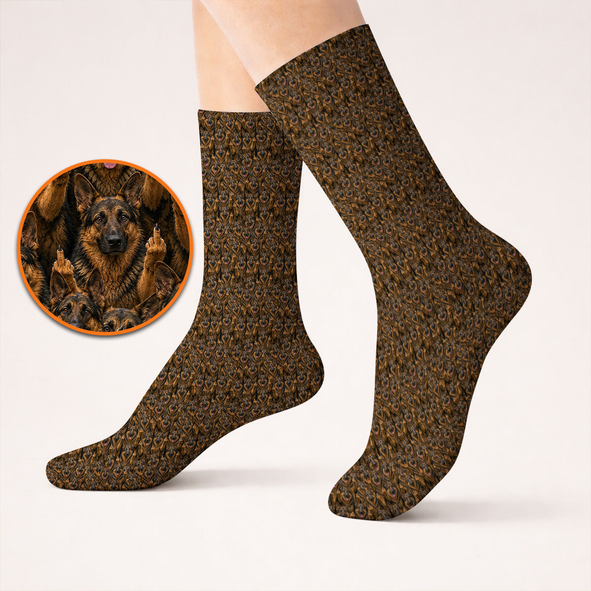 German Shepherd Pattern Golf Socks, Funny German Shepherd Sock, Dog Lover Golf Gift