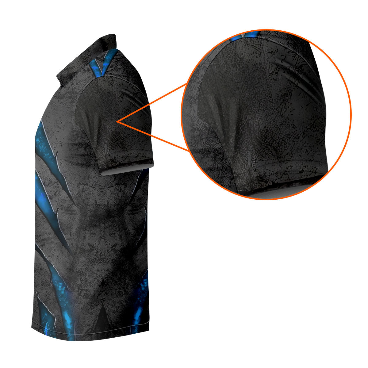 Blue Claw Marks Hawaiian Golf Shirt, Scratch Print Men's Golf Shirt, Polo Shirts For Men