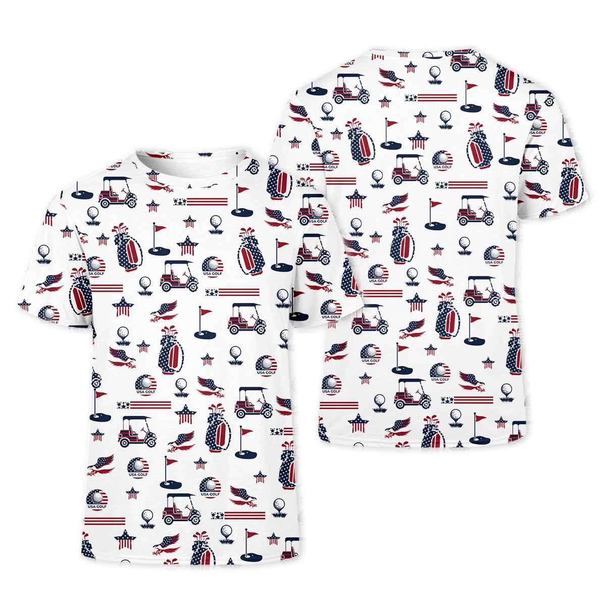 Patriotic USA Funny Womens Golf Polo ShirtWomen's 4th Of July Shirts, USA Golf Shirt, Custom Ladies Golf Shirt