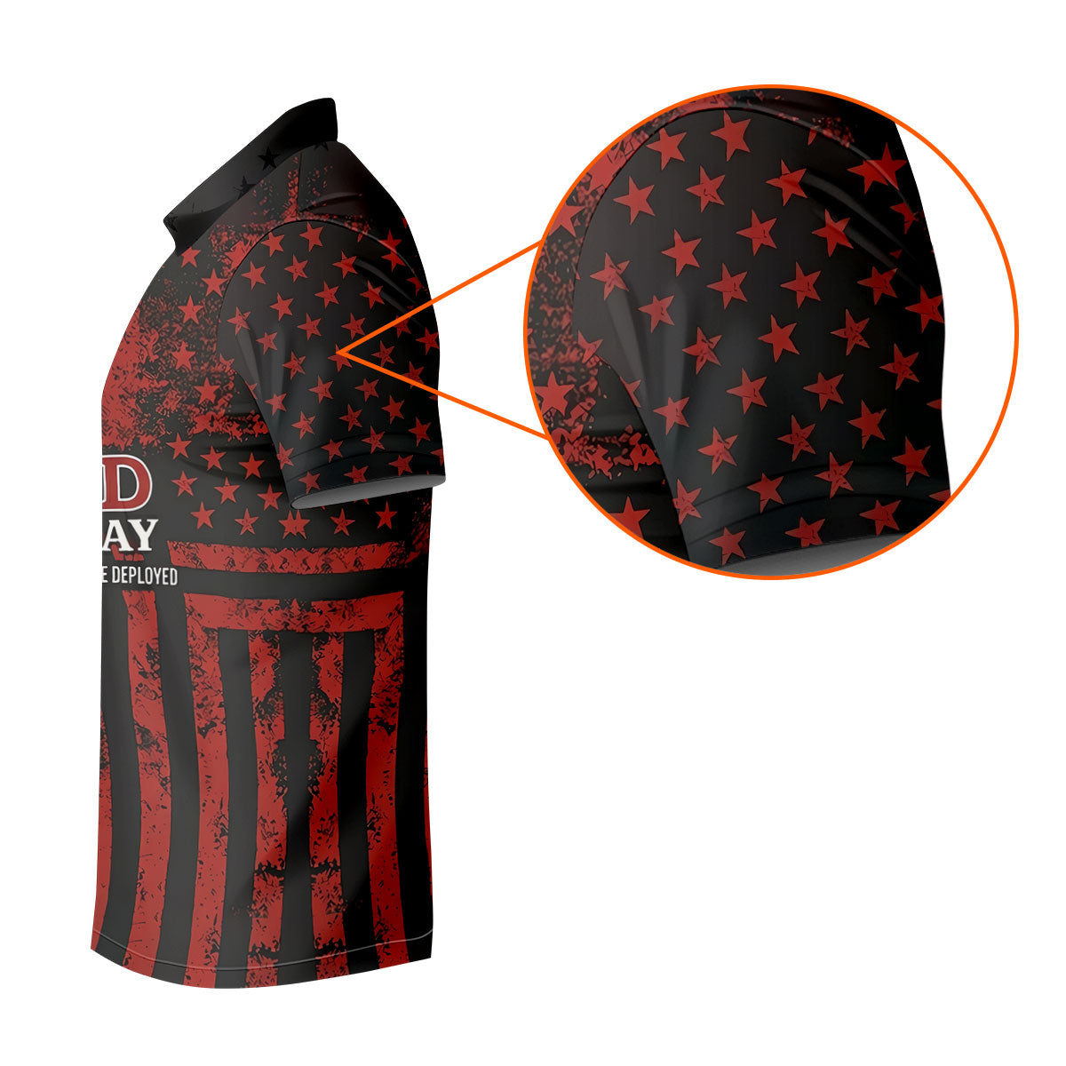 Red Friday American Flag Poppy Polo Shirt, Mens Golf Apparel, Printed Golf Shirts