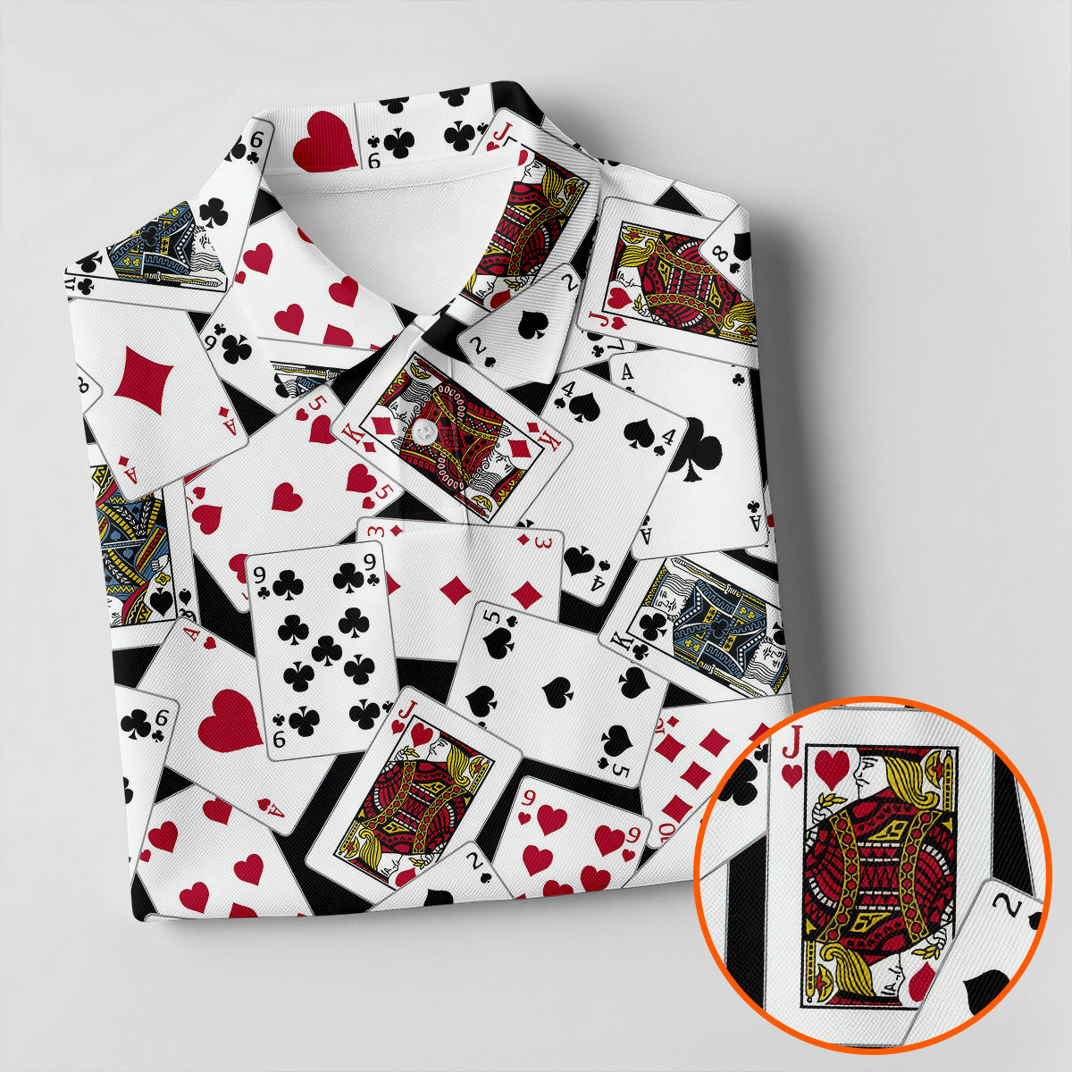 Playing Cards Poker Pattern Hawaiian Golf Shirt, Golf Polo For Women, Women’s Golf Apparel