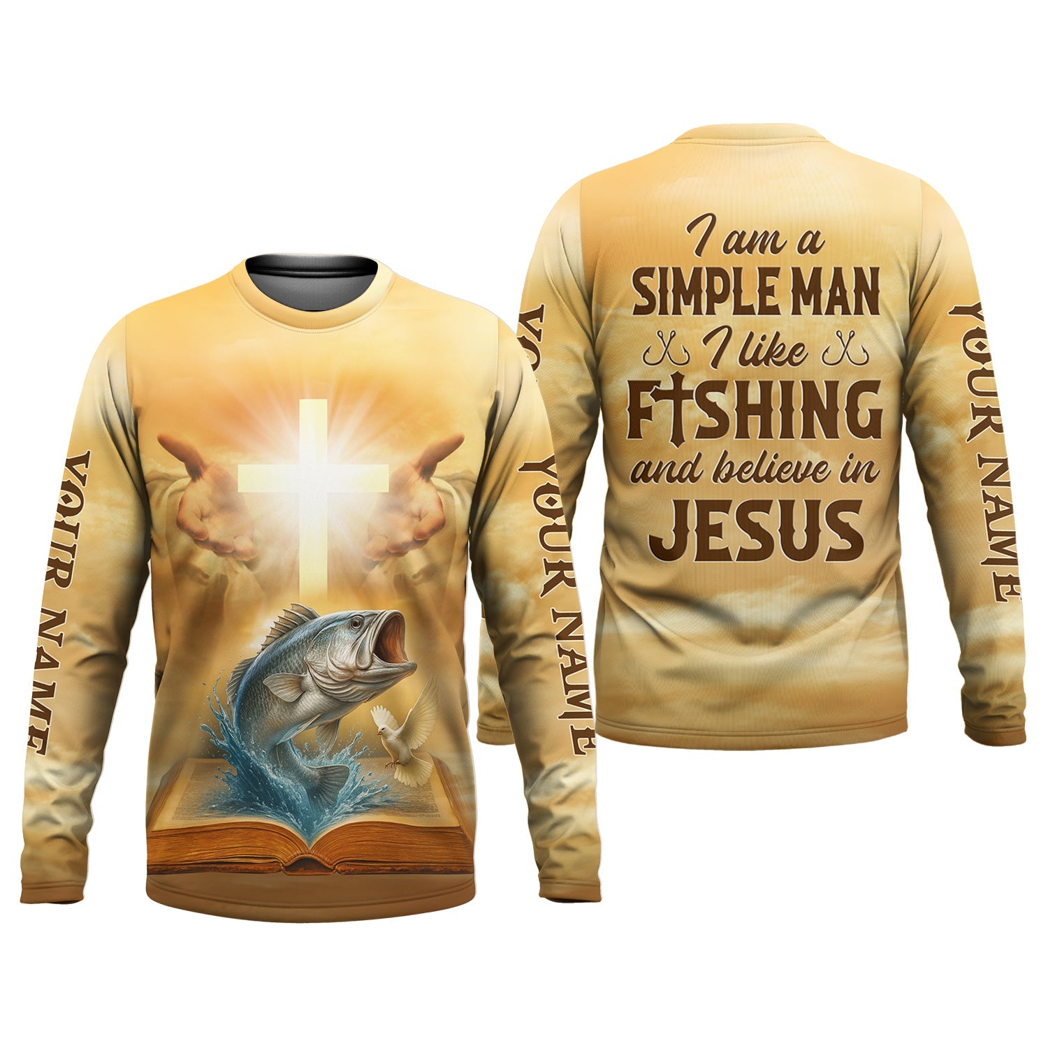 I Like Fishing And Believe In Jesus, Fishing UPF Shirts, Fisherman Gift, Fishing Shirts For Men