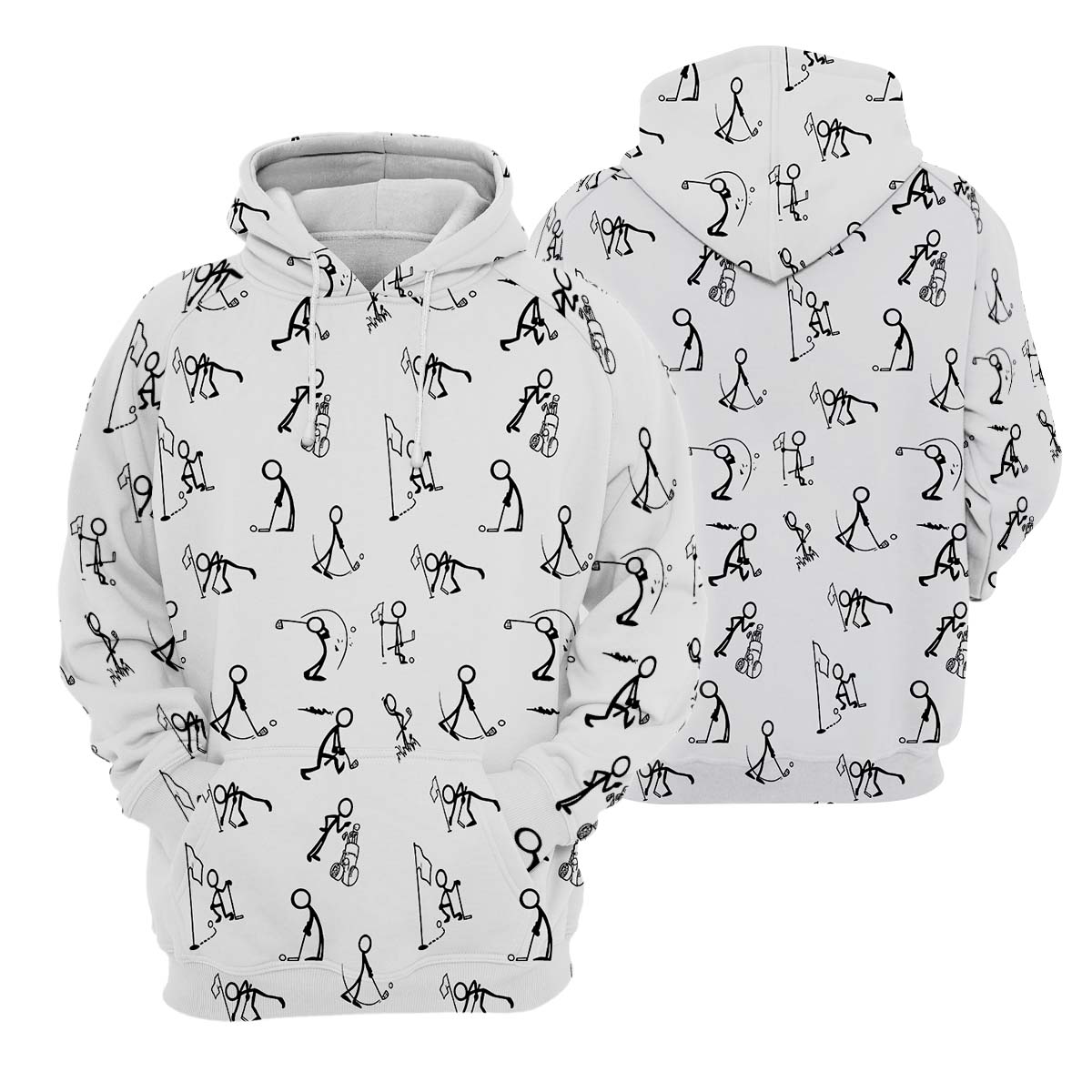 Funny Stick Figure Womens Golf Polo ShirtGolfing Apparel, Womens Golf Gifts