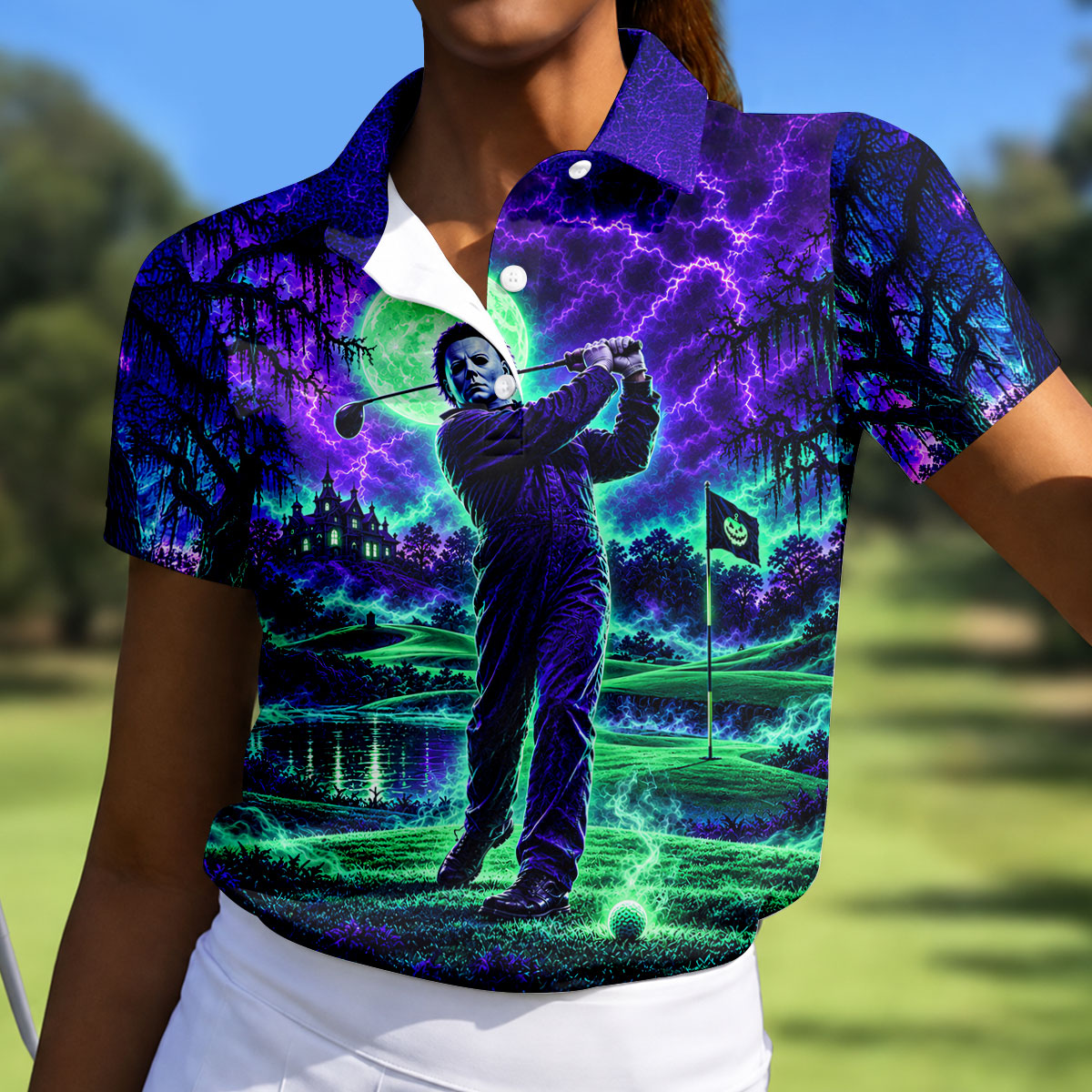 Halloween You Can't Kill The Bogeyman Horror Character Shirt, Womens Polo Shirt, Golf Wear