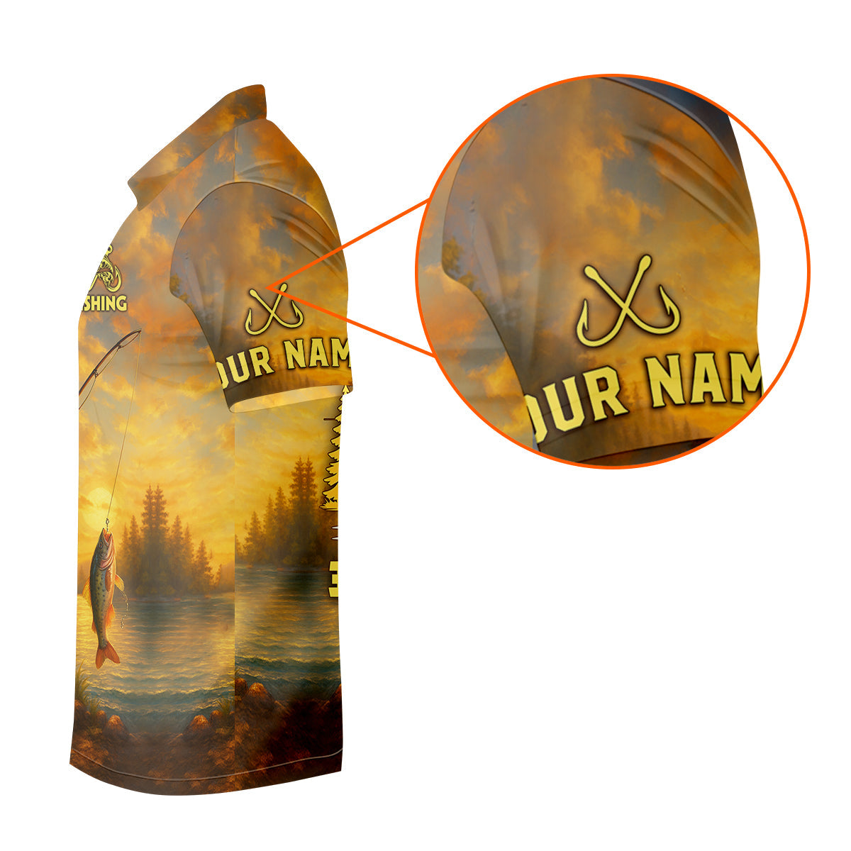 The Best Things In Life Are Wild And Free Bigfoot Sunset Funny Fishing Shirt, SPF Shirt For Men