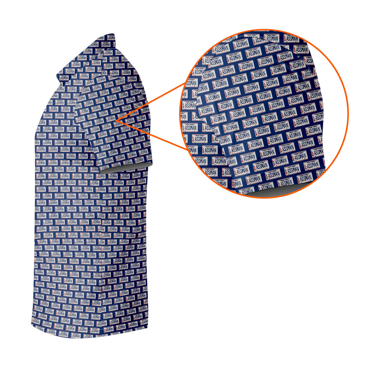 Blue New York Assman Pattern Polo Shirt, Golf Tops For Women, Hawaiian Golf Shirt, Women’s Golf Polo