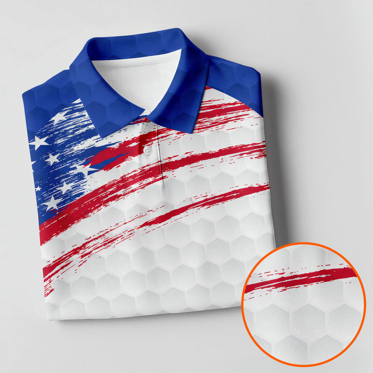 We The People 1776-2926 American Flag Brush Blue Golf Shirt, 250 Years Patriotic 4th Of July Golf Shirt For Women