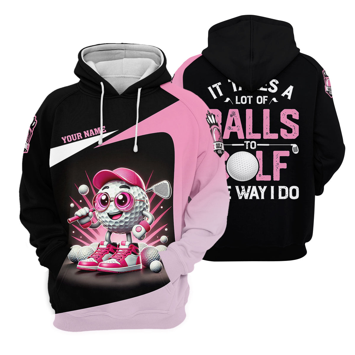 It Takes A Lot of Balls To Golf The Way I Do Custom Womens Golf Polo ShirtWomens Golf Gifts