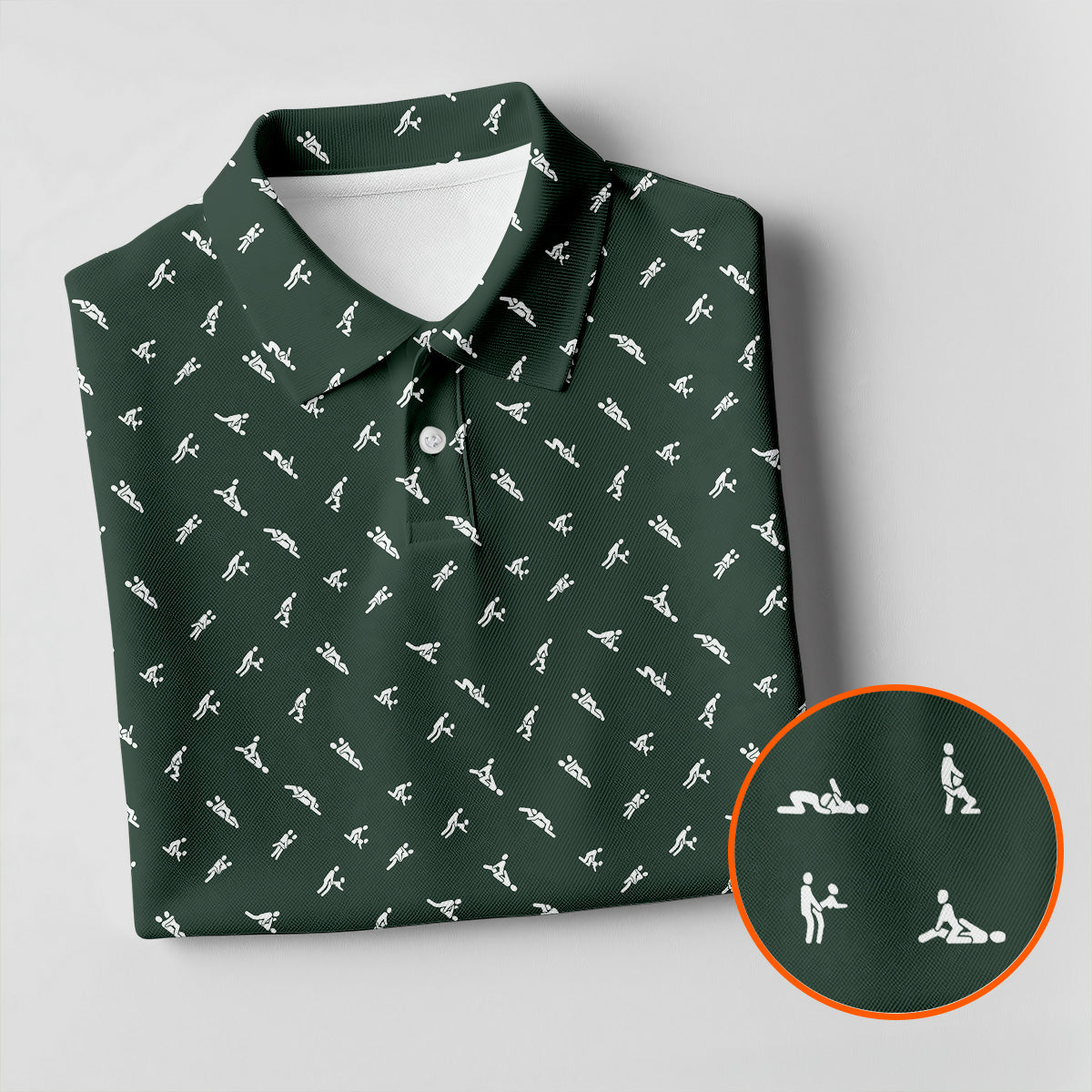 Naughty Position Dark Green Fun Women's Golf Shirts, Valentines Golf Gift, Ladies Golf Polos
