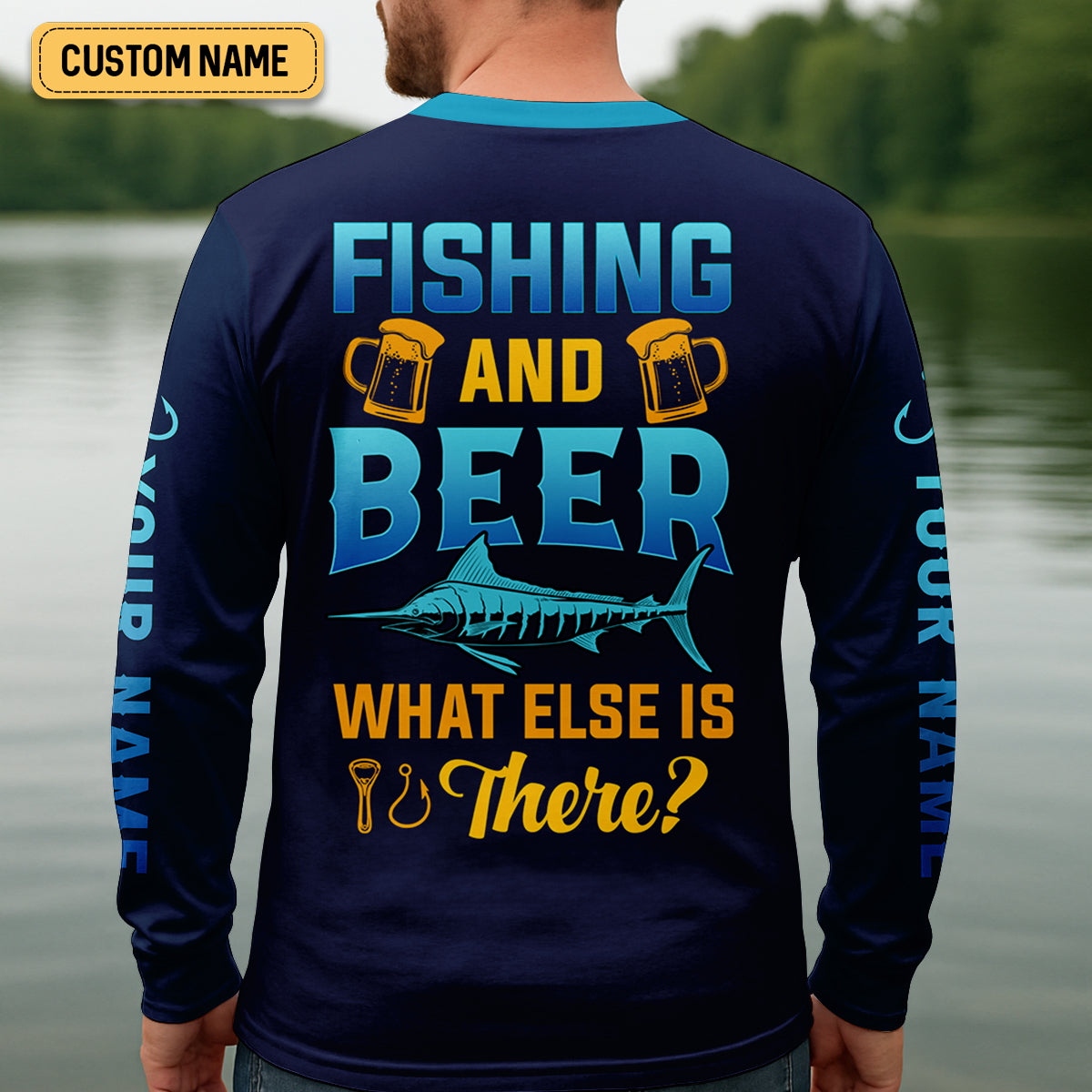 Fishing And Beer What Else Is There SPF Shirt For Men, Men's Fishing Shirt, Men's Fishing Shirt