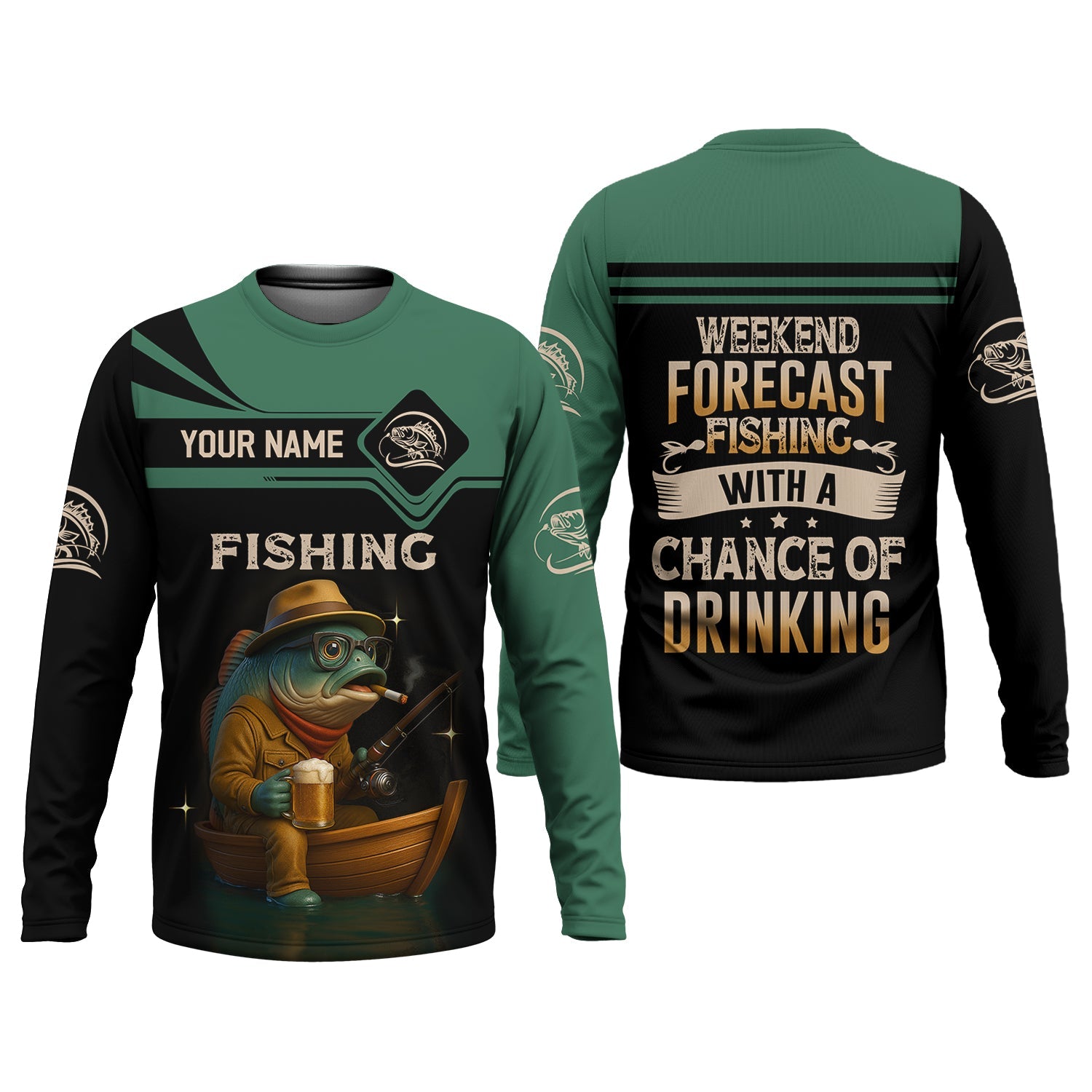 Bass Beer Fishing Shirt Long Sleeve, Hooded Sun Shirt, Camo Long Sleeve Shirt, Mens Fishing Shirt
