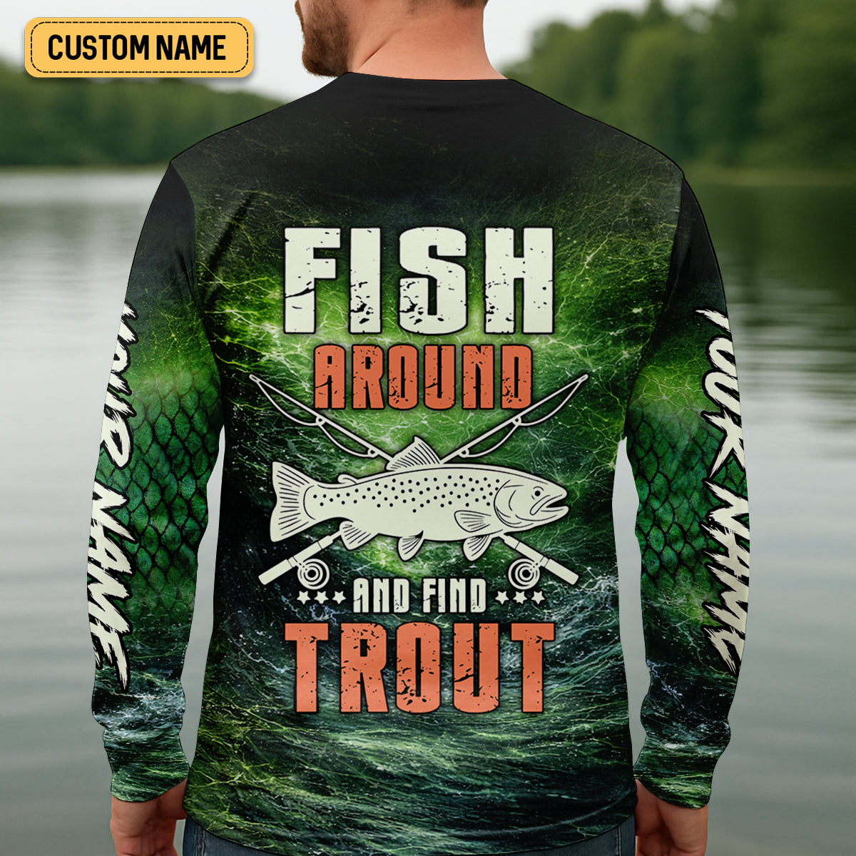 Fish Around And Find Trout Fishing UPF Shirt – Trout Fishing Shirt, Funny Fishing Shirt for Men