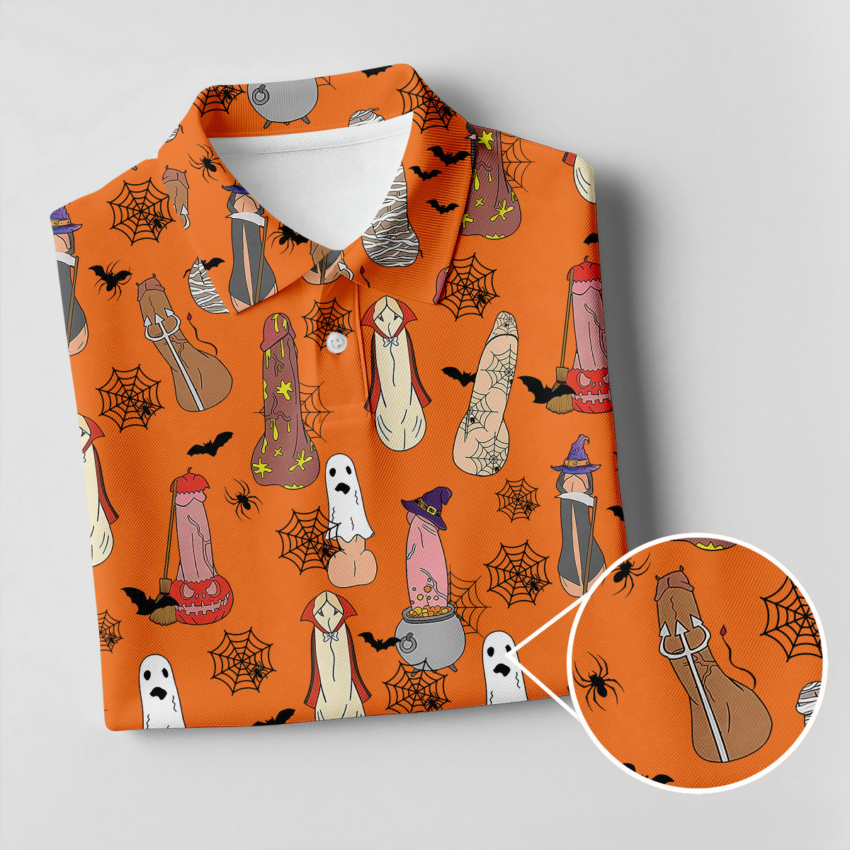 Funny Dirty Orange Halloween Golf Shirt, Funny Golf Shirts Women, Halloween Gift Idea, Ladies Golf Polos