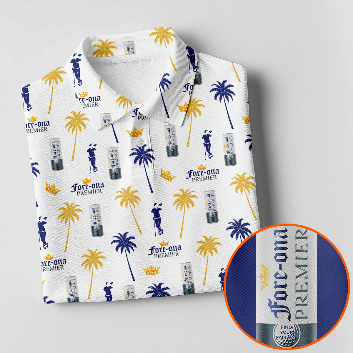 Fore-ona Premier Find Your Fairway Golfer Drinking Fun Women's Golf Shirts, Ladies Golf Shirts