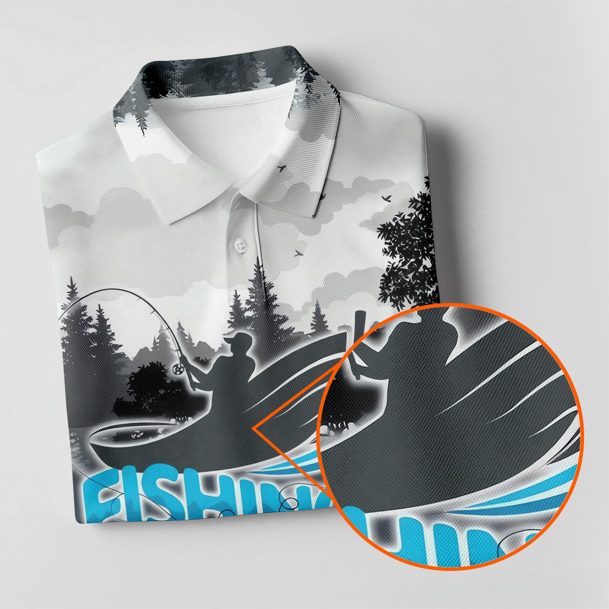 Bass Fisherman Silhouette Fishing UPF Shirts, Largemouth Bass Fishing Shirts For Men