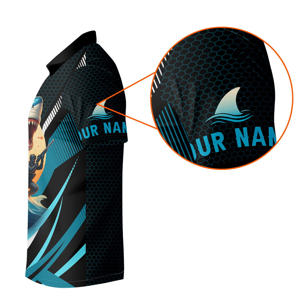 Shark Fishing SPF Shirts, Unleash Your Inner Rebel Performance Fishing Shirts, Fishing Shirts For Men