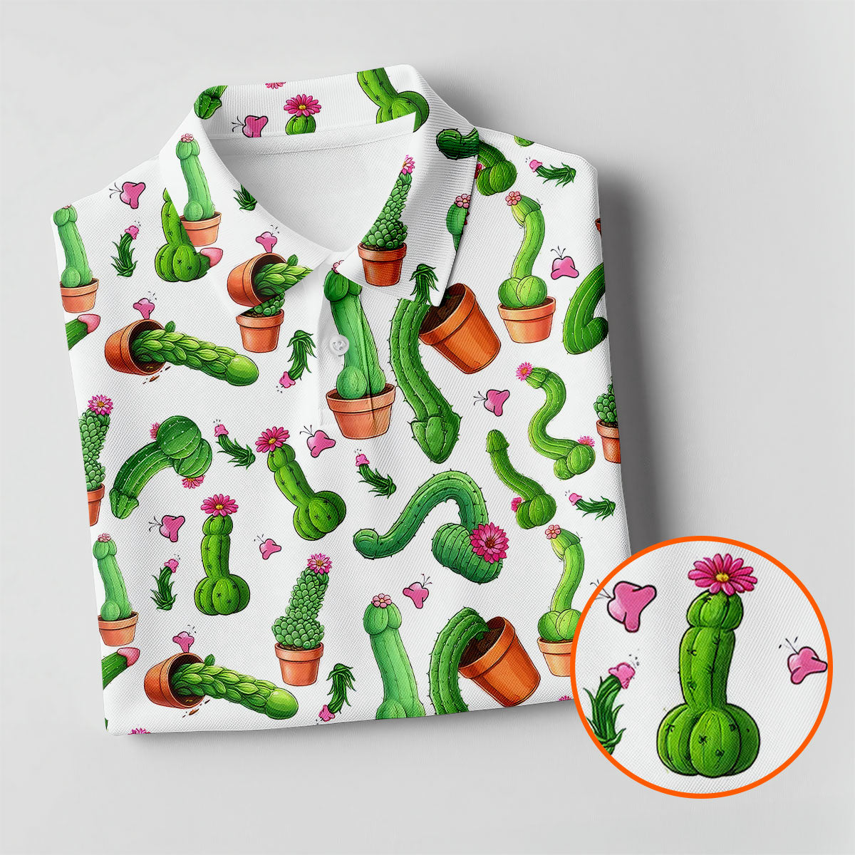 Funny Cactus Adult Humor Women Golf Shirts, Ladies Golf Shirt, Valentines Golf Gift, Golf Gifts For Women