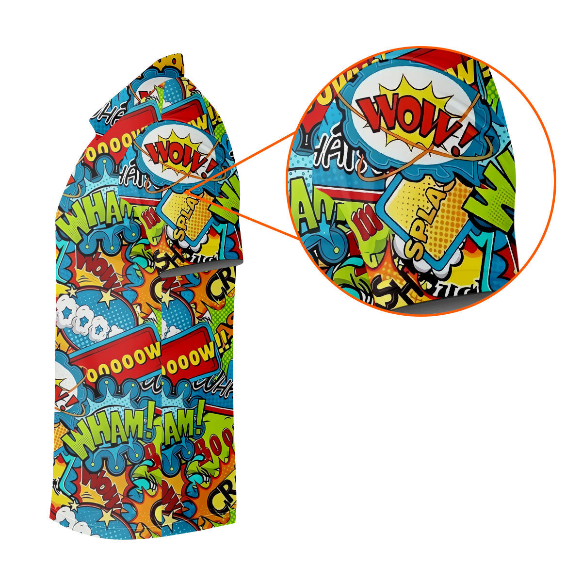 Funny Comic Pop Art Hawaiian Golf Shirt, Mens Golf Shirts, Golf Apparel For Men