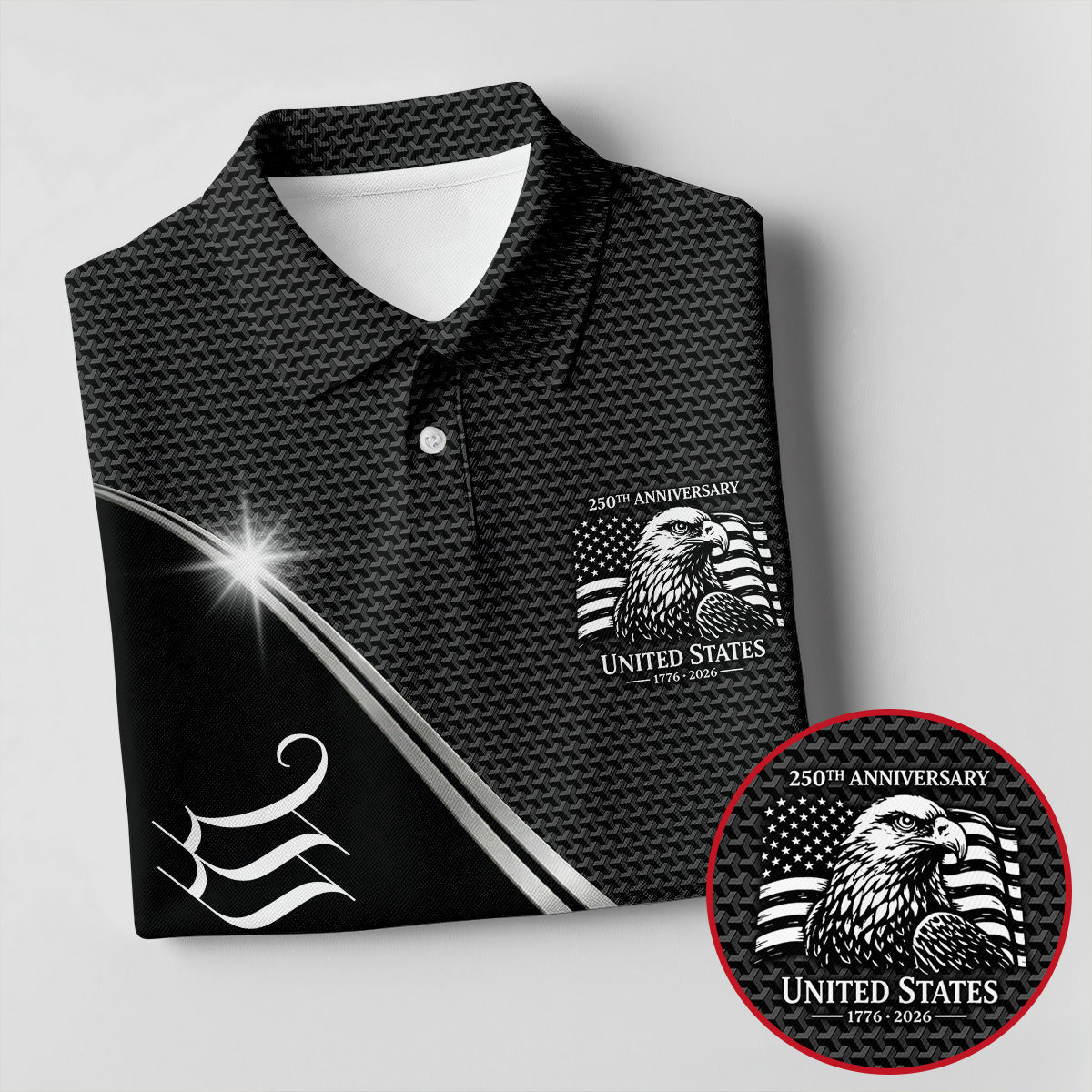 We The People 250th Anniversary Black Golf Shirt, Patriotic 4th Of July Golf Shirt For Women