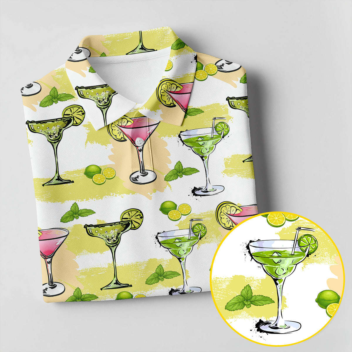 Cocktail Margarita Summer Party Women's Polo ShirtCinco De Mayo Celebration Fiesta Ladies Golf Shirt