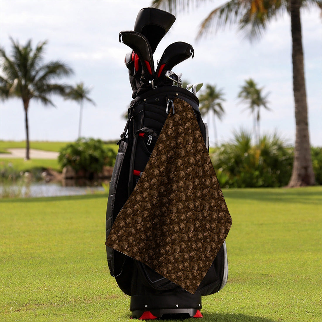 Funny Labrador Golf Towels, Lab Dog Pattern Golf Towel, Crazy Golf Gift For Golfer