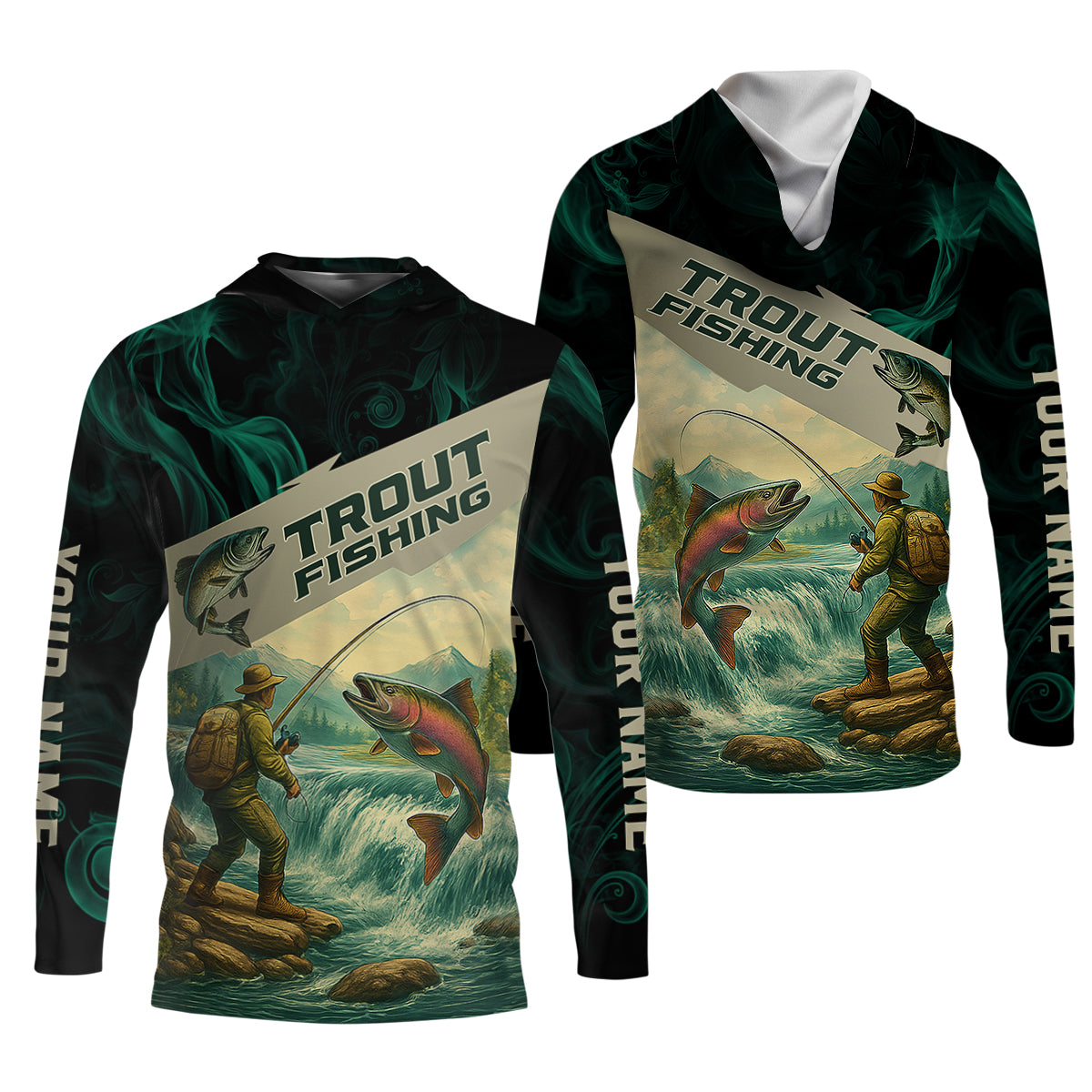 Rainbow Trout Fishing SPF Shirt For Men, Gift For Fisherman, Fishing Shirts For Men