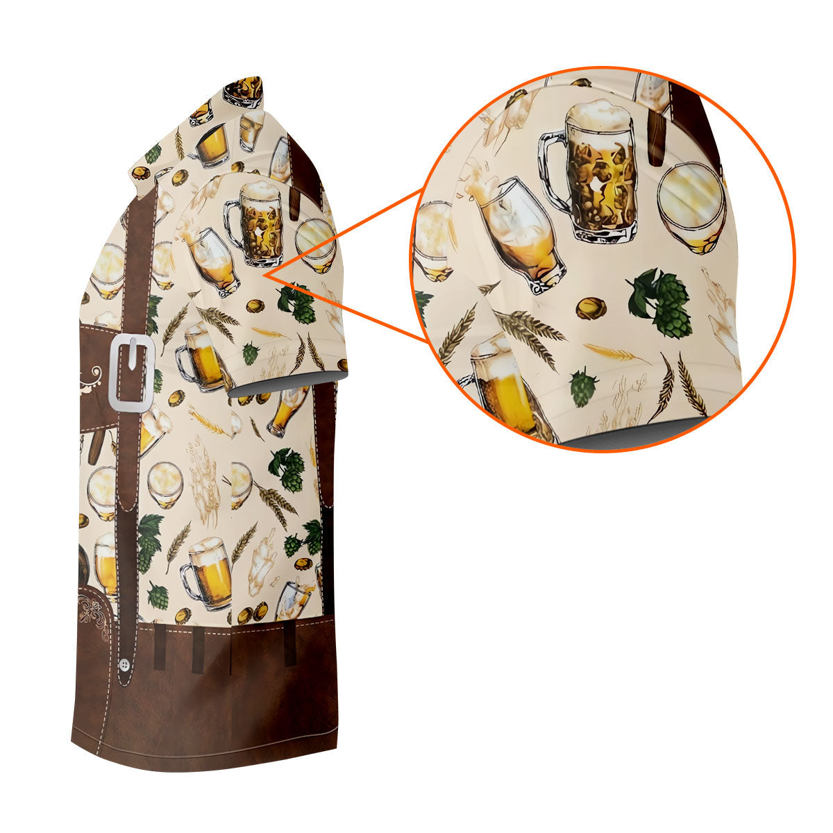 Oktoberfest Lederhosen Beer Pattern Golf Polo Shirt, Hawaiian Golf Shirt, Women’s Golf Polo